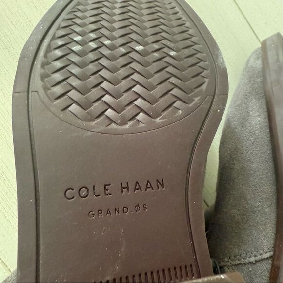 Cole Haan River Waterproof Suede Booties in Gray with‎ Wood Heel 8.5 NWOB - Picture 9 of 11